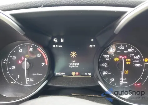 2019 Alfa Romeo Giulia Ti Sport Rwd z USA, uszkodzony, nr VIN ZARFAMBNXK7612360